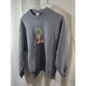 Ms BVD Gray Sweatshirt with Mouse and wreath Size Large